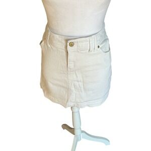 Lilly Pulitzer White Denim Mini Skirt Palm Beach Fit Size 8 Coastal Chic
Preppy